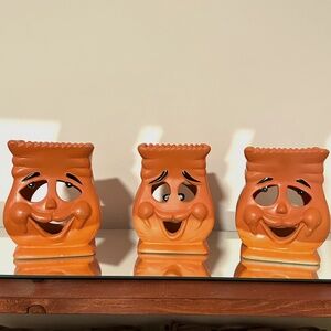 Vintage Jack-o-Lantern Luminaries (set of 3)